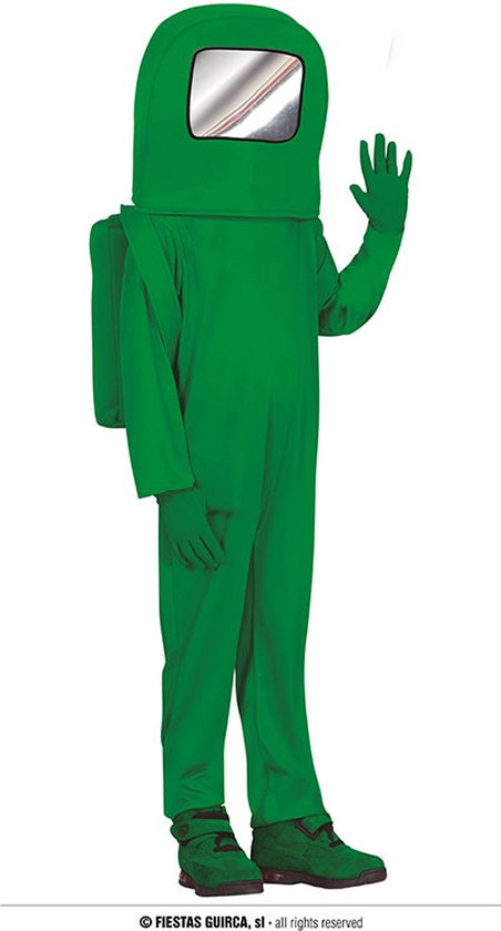 Fiestas Guirca - Kostuum Green Astronaut 14-16 jaar