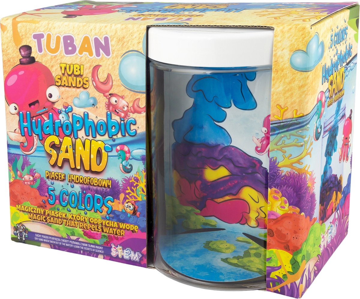 Tuban - Hydrophobic Sand Set - 5 Colors With Aquarium