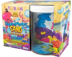 Tuban - Hydrophobic Sand Set – 5 Colors With Aquarium, Juwelierswerk zand voor kinderen, 3 jaar, Meerkleurig