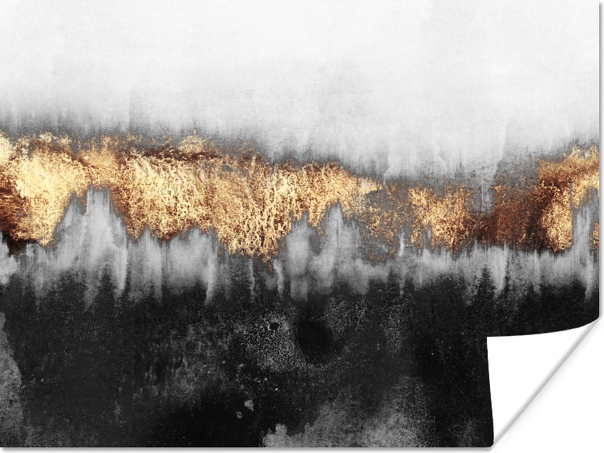 Poster Gold - Chic - Abstract - 80x60 cm