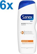 Sanex - BiomeProtect Dermo - Sensitive - Gel douche - 6x 750ml - Pack économique