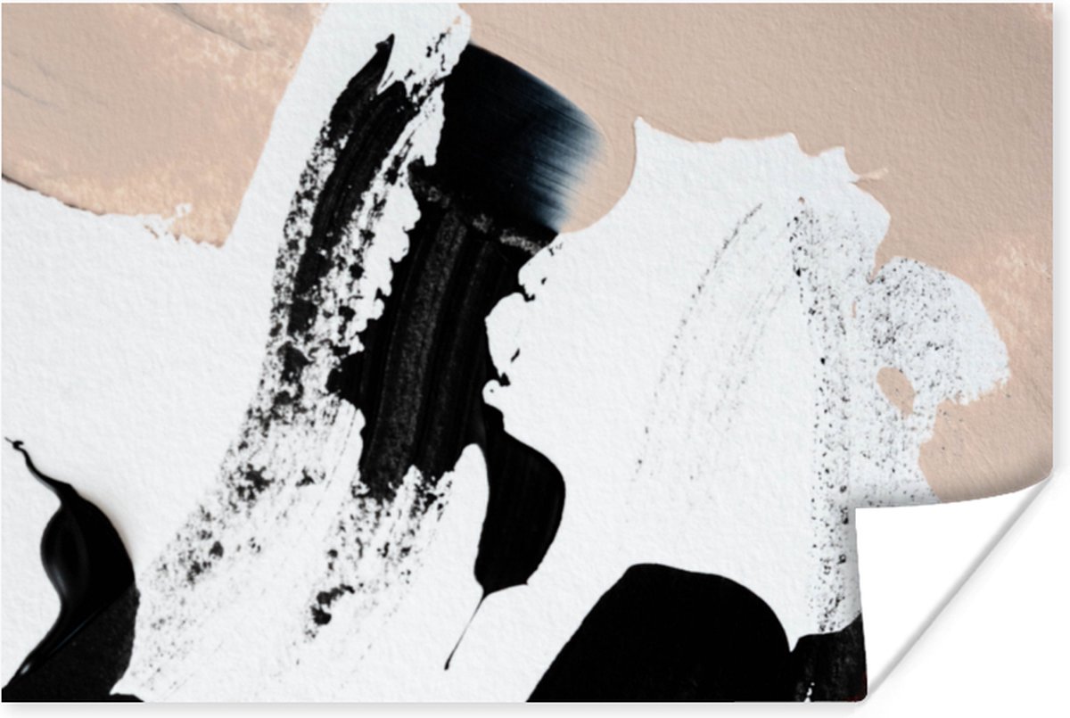 Poster Zwart - Abstract - Design - 60x40 cm