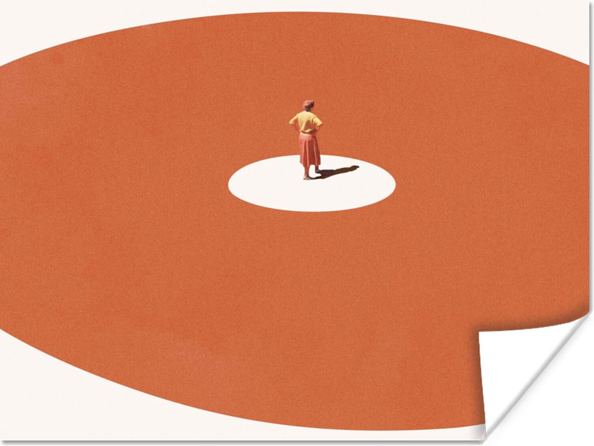 Poster Man - Vintage - Cirkel - 40x30 cm
