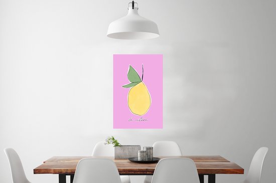 Affiche Citroen - Fruit - Pastel - 40x60 cm