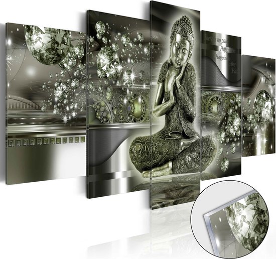 Afbeelding op acrylglas - Emerald Buddha [Glass].