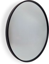 Indore Home - Miroir Rond - Bord Noir - Métal - 60cm