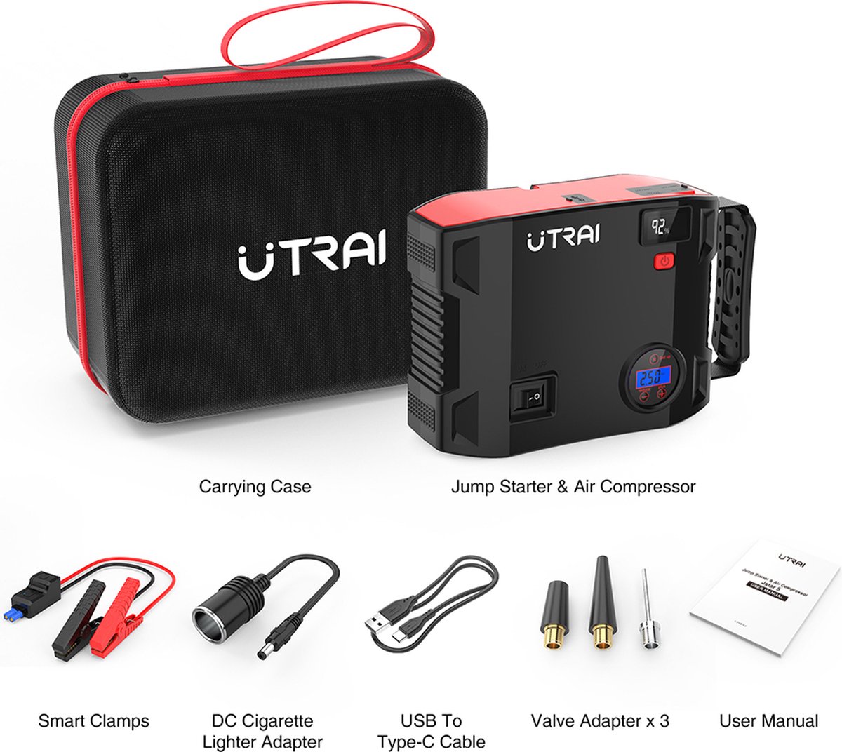 Utrai®, Démarreur de Jump 12v, 10000mAh / 1000a