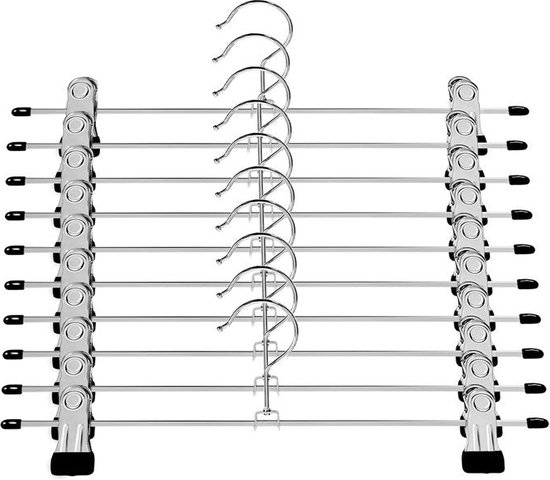 Rootz Clip Hanger - Broekhanger - Metalen Clip Hanger - 20 Stuks Clip Hanger - Kleding Clip Hanger - Hangende Clip Hanger - Multifunctionele Clip Hanger - Zilver - 31 x 10,5 cm (H x B)