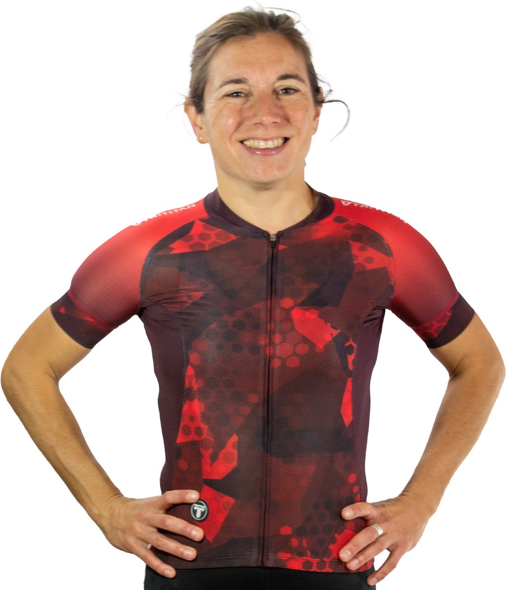 TriTiTan Female Elite Level Cycling Jersey with powerband - Fietsshirt - Fietsjas - 2XS
