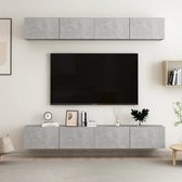 The Living Store Televisiekast Meubel - 100 x 30 x 30 cm - Betongrijs