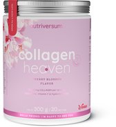 Nutriversum | Rund collageen heaven | Cherry blossom | 300gr 20 servings | 10000mg collageen per serving | Hyaluronzuur | Vrouwen | Supplement | Nutriworld