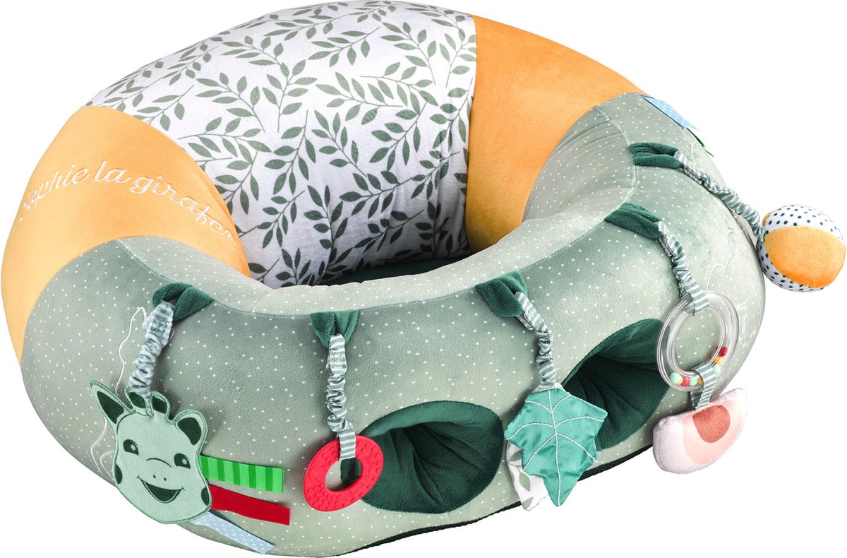 Sophie de giraf Baby Seat & Play - Babystoel met activiteiten - Baby speelgoed - Kraamcadeau - Babyshower cadeau - Vanaf 3 maanden - 27 x 55 x 50 cm