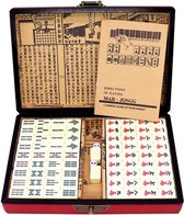 Mahjong - Gezelschapsspel - Koffer - Chinees - 144 Tegels - 28cmx19cmx4cm