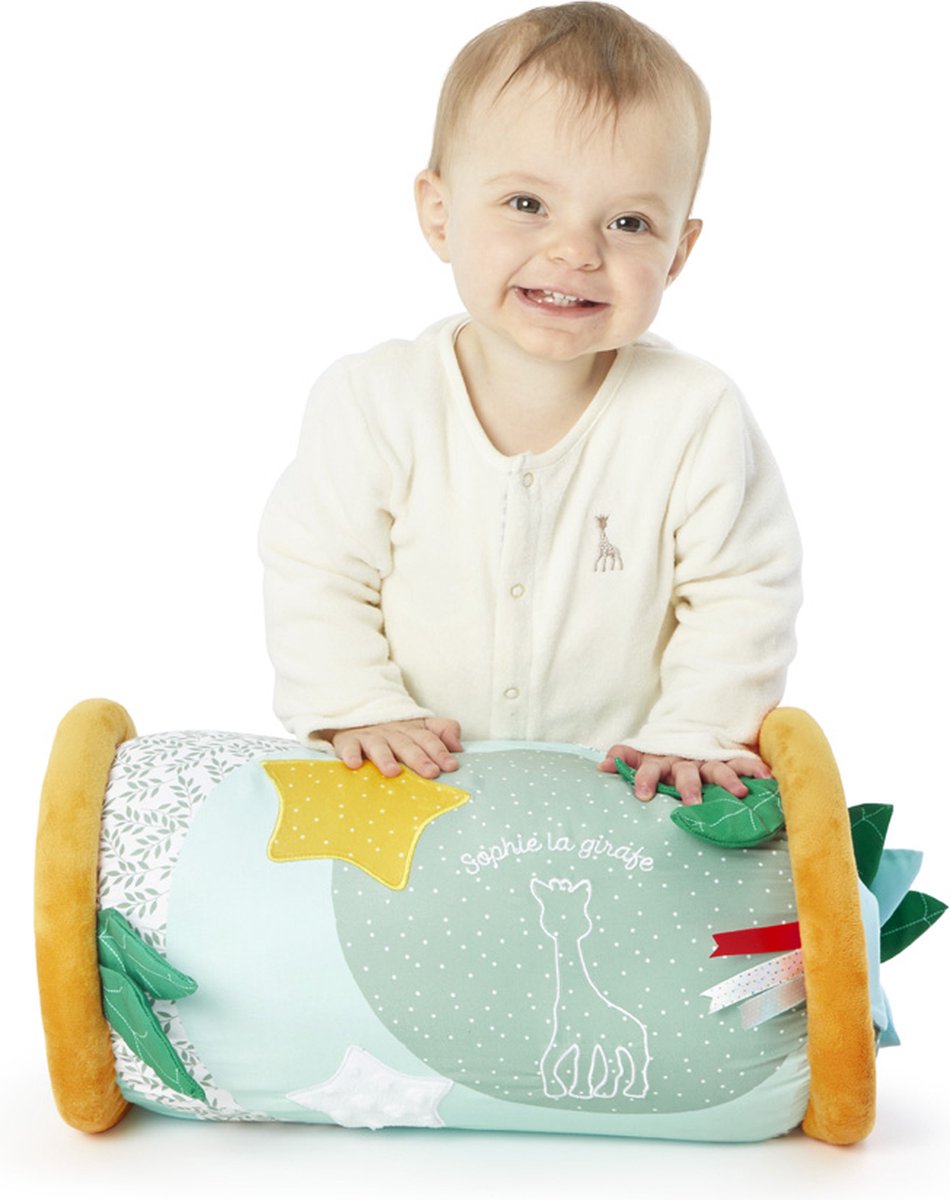 Sophie de giraf Rollin' Speelrol - Kruiprol - Baby speelgoed - Kraamcadeau - Babyshower cadeau - Vanaf 6 maanden - 42 x 24 x 24 cm - Stoffen hoes – foto 5