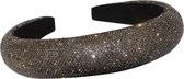 Jessidress® Luxe Haar diadeem met Glitters Diademen Dames Haarband Feestelijke Hoofdband - Bruin