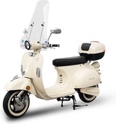 BEST GETEST - elektrische scooter - Retelli Vecchio Classico 24ah - Dreamy Latte - Brom/snor - retro - incl kenteken, tenaamstelling en rijklaar maken
