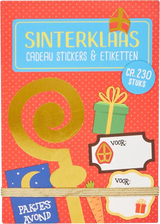 Sinterklaas Cadeaustickers en Etiketten | 230 stuks | Naamstickers | Pakjesavond