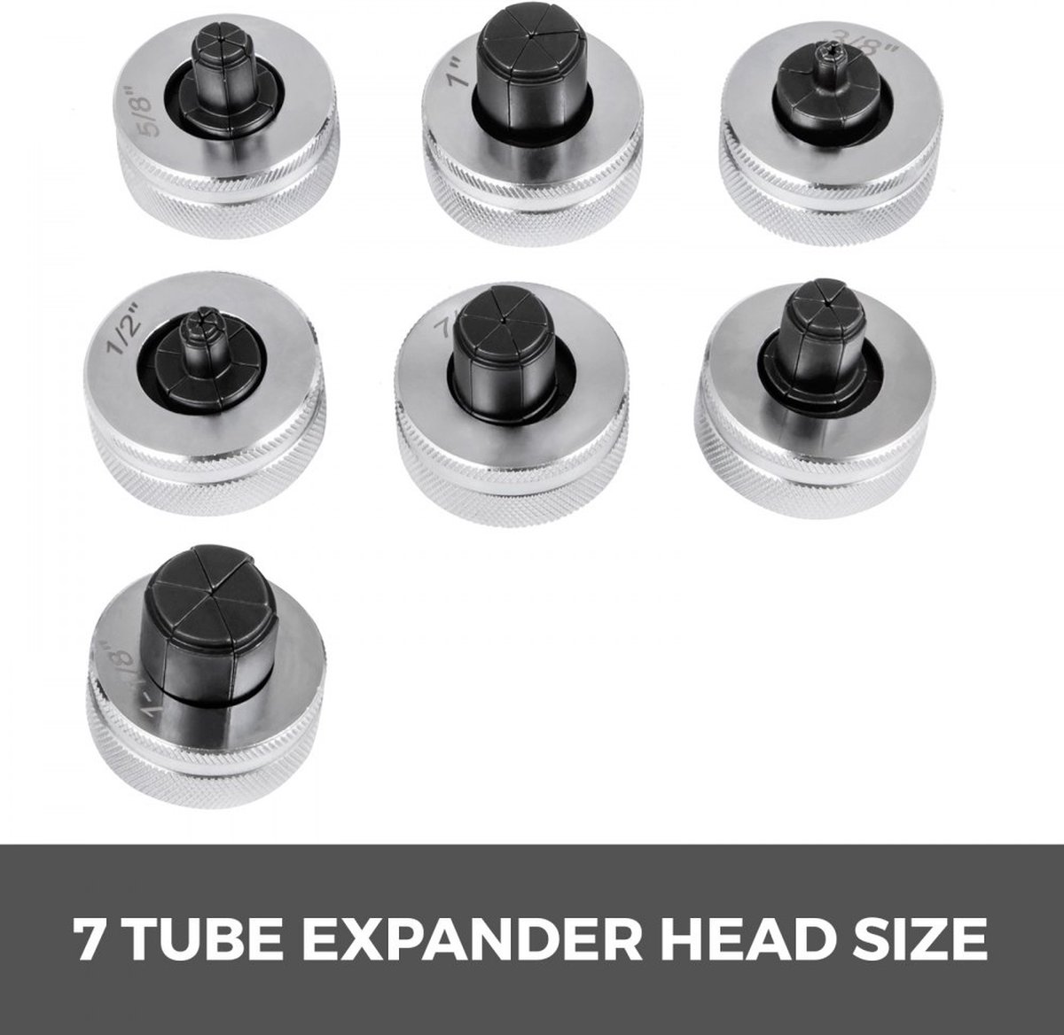 Jeu d'outils Extenseur de tube de tuyau hydraulique 3/8 - 1-1/8 avec 7  têtes d'expansion