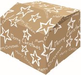 Pakketdoos Kerst Stars White FSC - per 15 stuks . Maat van de dozen: 490x390x105mm.