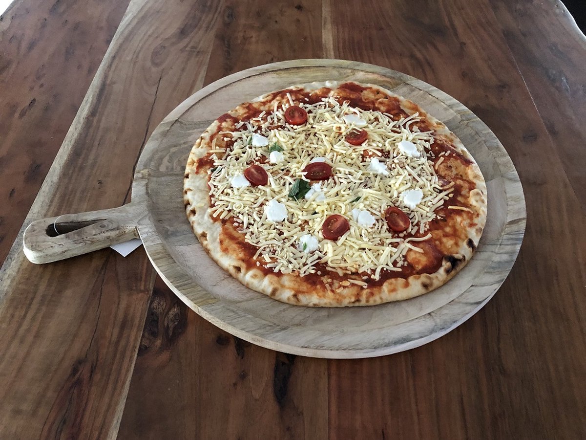 Pizzaplank groot, massief houten dienblad, robuuste serveerplank