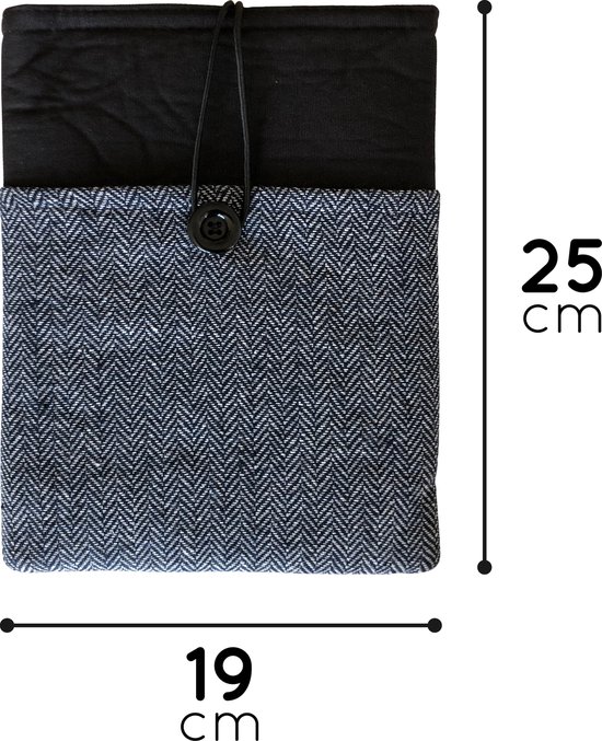 Amenzo® Book Sleeve - 19 x 25 cm - Boek Hoes - Zwart Wit - Book Sleeve voor Boek - Boekbeschermer - 2 Vakken - Boekenhoes van AME — afbeelding 4
