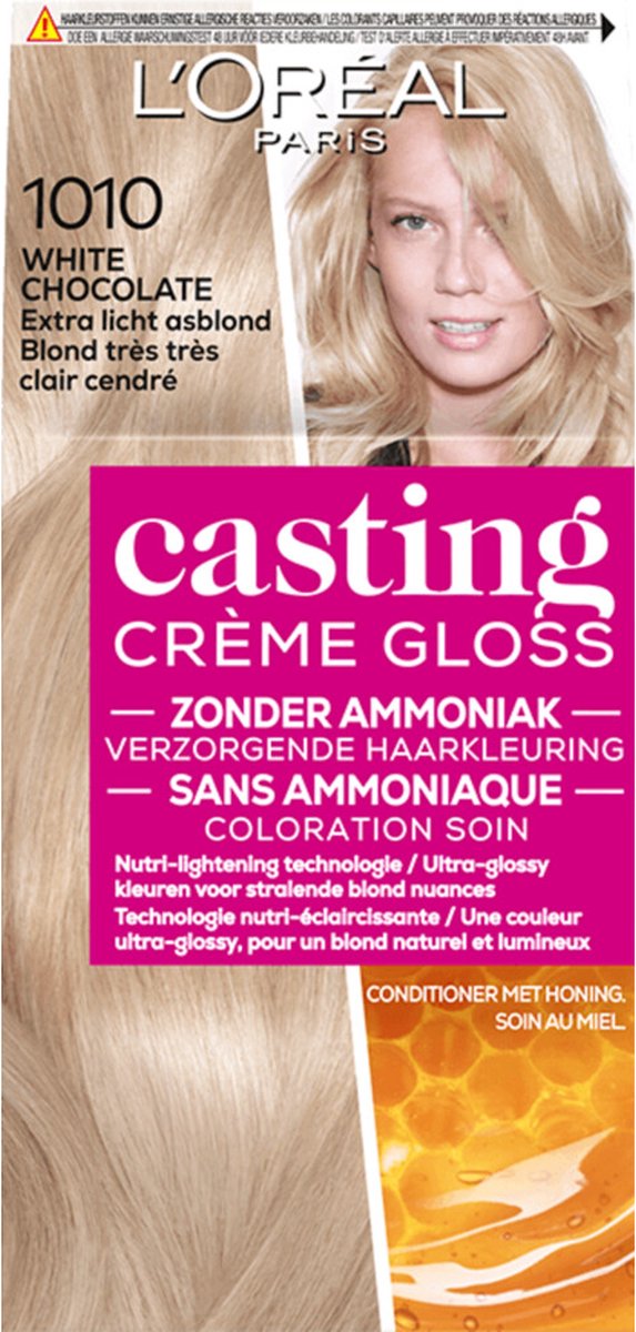 6x L'Oréal Casting Crème Gloss Haarkleuring 1010 White Chocolate - Extra  Licht Asblond | bol