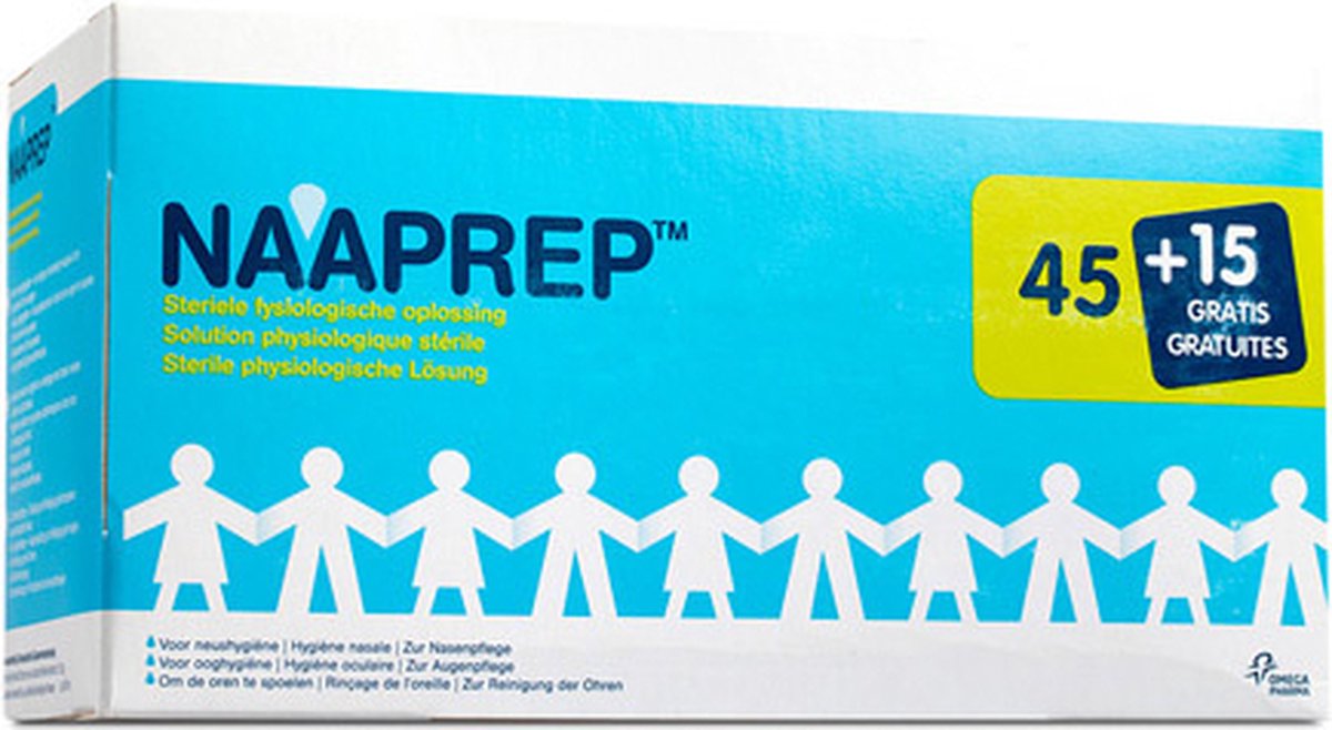 Naaprep® Amp. (45+15)X5ml Fysiologisch Water Voor Hygiëne Bij Baby’s En Kinderen