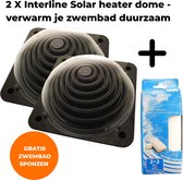 2x Interline Solar heater bol 5L - Zonneverwarming zwembad - Geschikt voor zwembaden tot 14.000L - Meerdere aansluiten voor groter zwembad