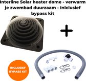 Interline Solar heater bol 5L - Zonneverwarming zwembad - Geschikt voor zwembaden tot 7000L - Inclusief bypass kit
