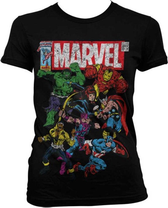 Marvel Dames Tshirt -XXL- Team-Up Zwart | bol.com