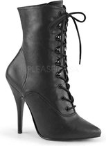 EU 36 = US 6 | SEDUCE-1020 | 5 Lace-Up Ankle Boot, Side Zip