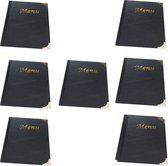 7 pack Menumap | A4 | zwart | menukaart mappen | menuhoezen