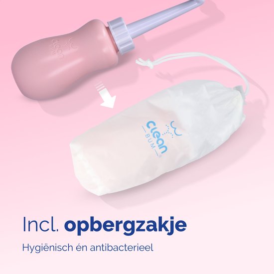 CLEAN BUM Peri Bottle - Vaginale Douche - Postpartum - Draagbare Bidet - Perineum Douche - Roze