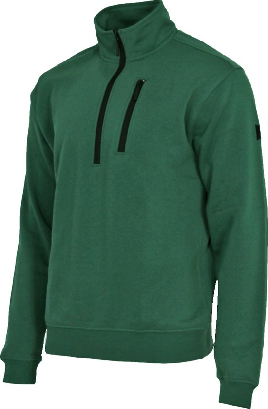 Donnay - Fleece sweater met ¼ Zip rits- Sporttrui - Heren - Maat L - Forrest green (236)