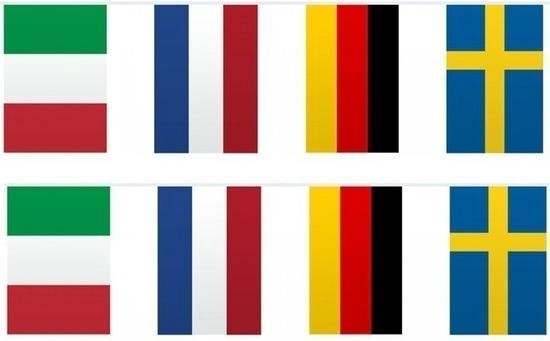 2x Vlaggenlijnen Europa 10 - - Europese landen | bol.com