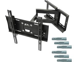 PC monitor wandbehuizing, zwenkbaar, kantelbaar voor 13-27 inch, wandbeugel behuizing S7611, monitorbehuizing, beeldschermhouder, beeldschermhouder, monitor muurbeugel monitor 24 inch, VESA 75 x 75, 100 x 100
