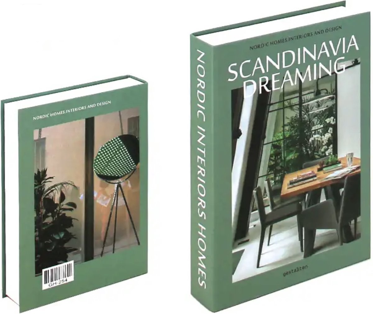 Opberg boek - Scandinavia dreaming - Groen - Opbergbox - Opbergdoos - Decoratie woonkamer - Boeken - Nep boek - Opbergboek