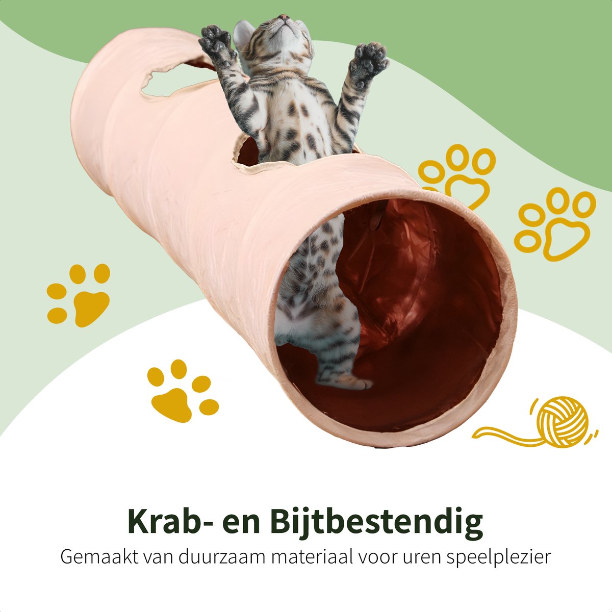 Pawsource Kattentunnel - Speeltunnel - 125x25cm — afbeelding 8