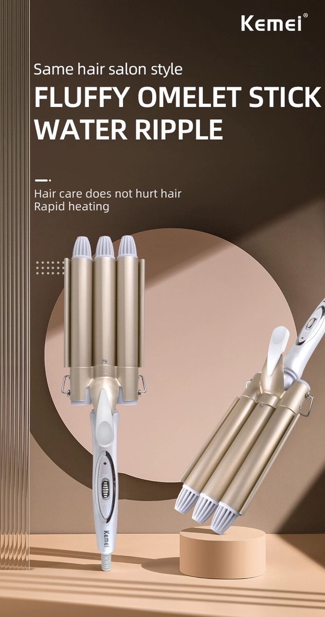 Kemei Professional - Golvenkrultang - afbeelding 3