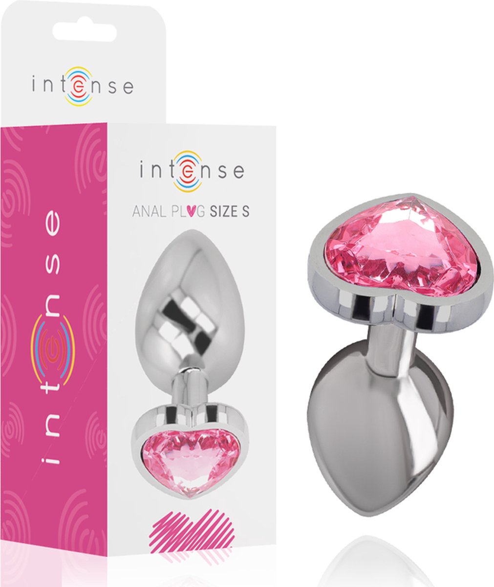 INTENSE ANAL TOYS | Intense - Metal Aluminum Anal Plug Heart Pink Size S