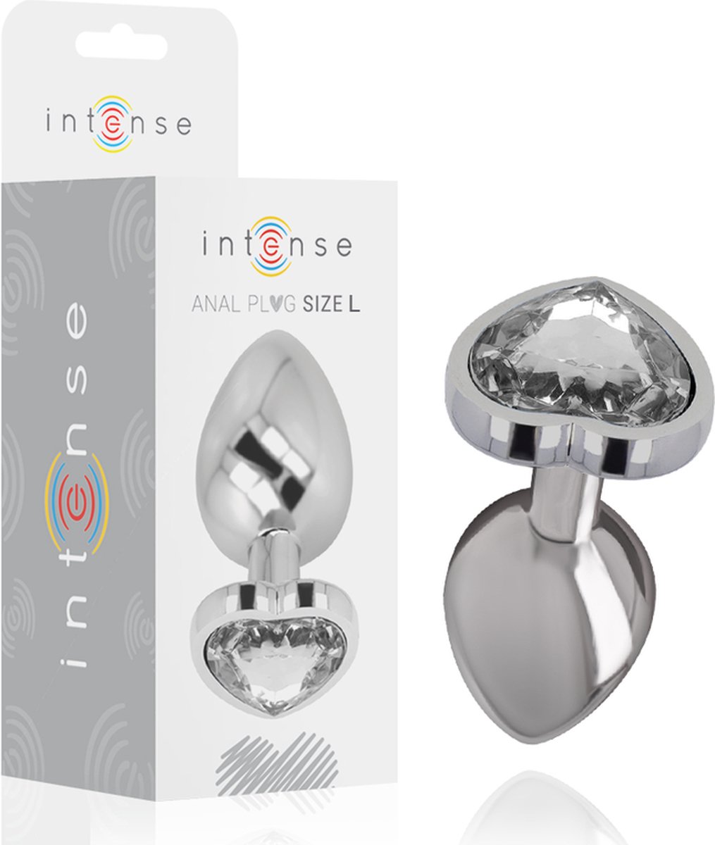 INTENSE ANAL TOYS | Intense - Metal Aluminum Anal Plug Heart White Size L | Buttplug | Sex Toys voor Mannen | Sex Toys voor Vrouwen