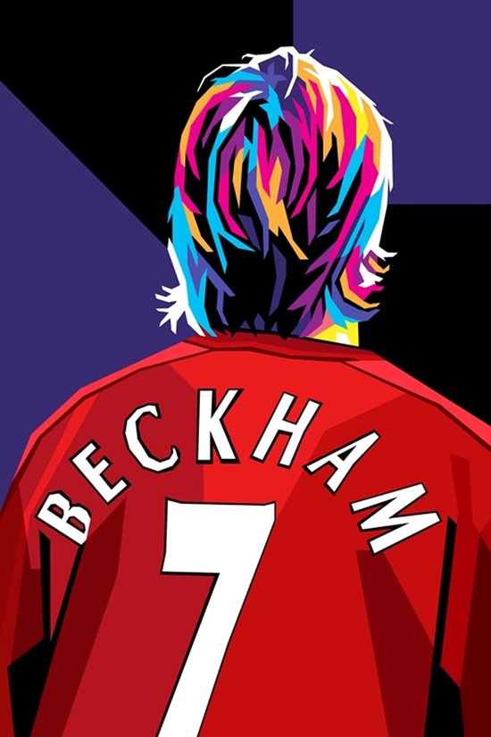 David Beckham Poster | Manchester United | Voetbalposter | Wanddecoratie | Muurposter | 61x91cm | Geschikt om in te lijsten