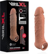 Virilxl V9 - Penis Extender - Extra Comfort - 40% extra lengte - 33% extra breedte - Siliconen - Beige