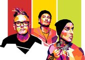 Blink 182 Poster | Travis Barker Poster | Rock Poster | Punk Poster | Wanddecoratie | Muurposter | 71x51cm | Geschikt om in te lijsten