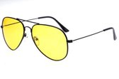 CHPN - Nachtbril - Autobril - 's nachts autorijden - Mistbril - Geel - Bril voor in de auto - Veilig rijden - One size - Universeel