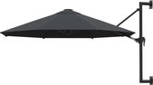The Living Store Parasol mural Anthracite 300x131 cm - Polyester anti-UV - Support mural inclus