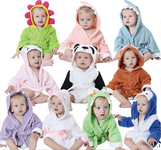 Baby Badjas Eenhoorn - 0-12 maanden (0-1 jaar) - ochtendjas - katoen - snel drogend - met capuchon - kraamcadeau - dierenbadjas - sinterklaas - unicorn - dier - meisjes en jongens - wit — afbeelding 3