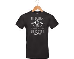 Het duurde 30 jaar - unisex - T-shirt - 100% katoen - BBQ - barbecue - verjaardag en feest - cadeau - kado - unisex - zwart - maat XXL