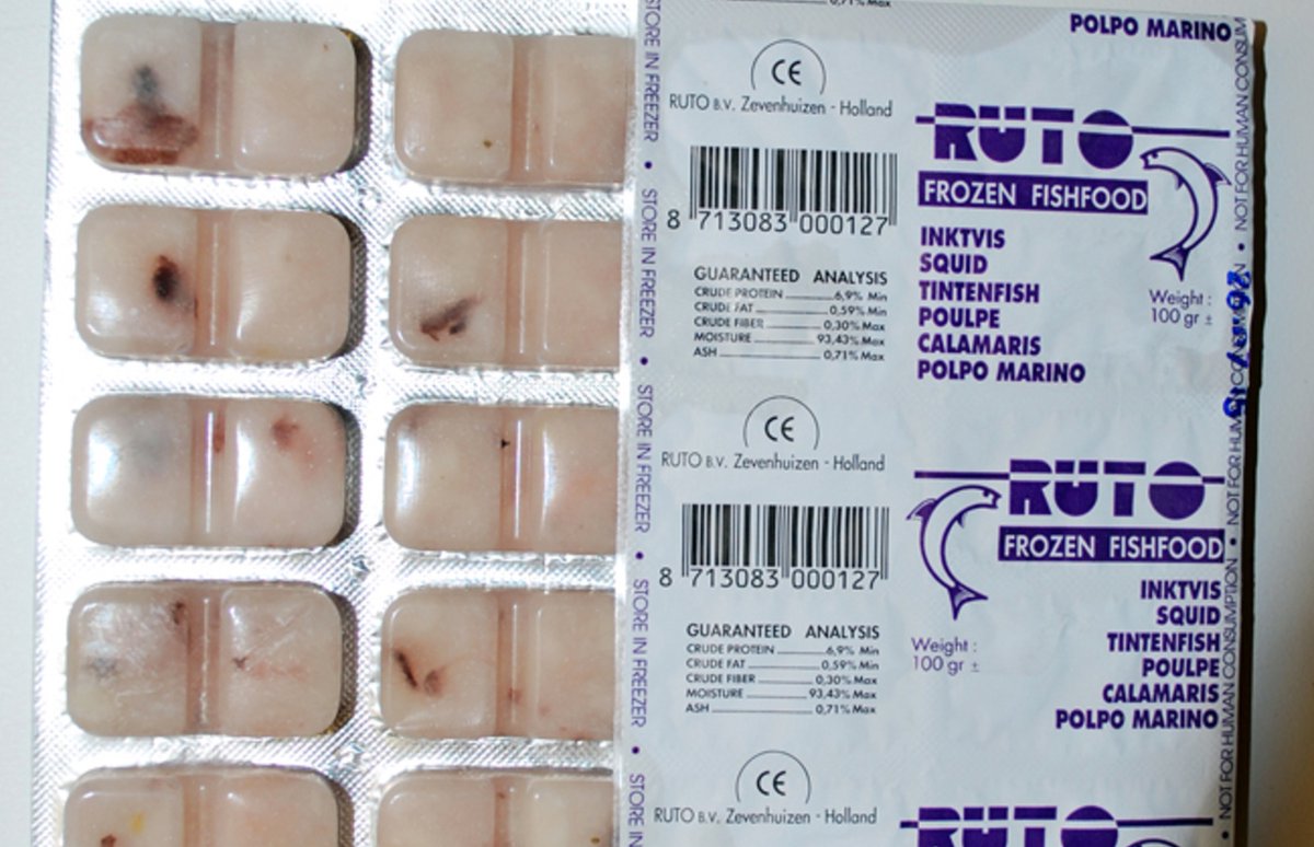 Ruto Gehakte inktvis diepvriesvoer | 100 gram portieblister Diepvries