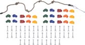 Pierres d'escalade The Living Store - Multicolore - PE - 240 cm - Comprenant 25 pierres